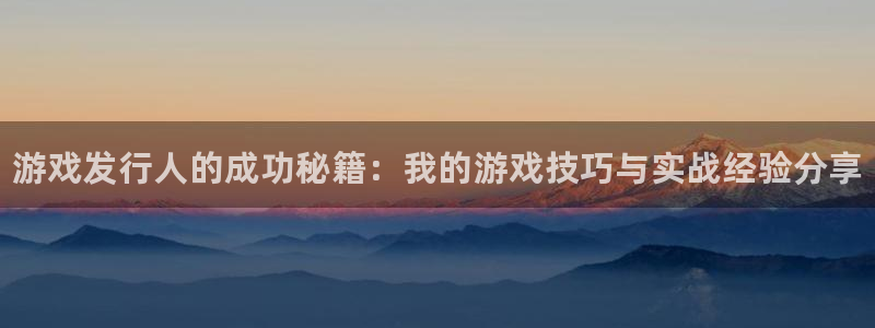 新航娱乐公司扣费流程详解视频：游戏发行人的成功秘籍：我的游戏技巧与实战经验分享
